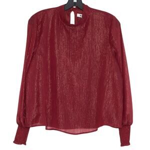 NWT BB Dakota Top Y2K Cottage 90s Grunge Preppy Romantic Boho Metallic Medium